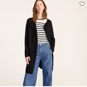 JCrew Juliette collarless sweater-blazer, Black, NWT